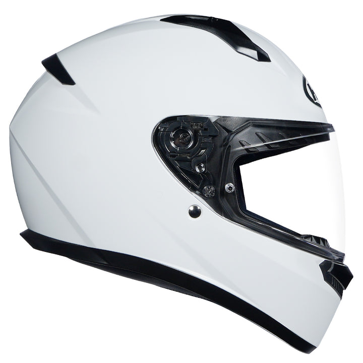 HJC C10 Solid White Helmet side
