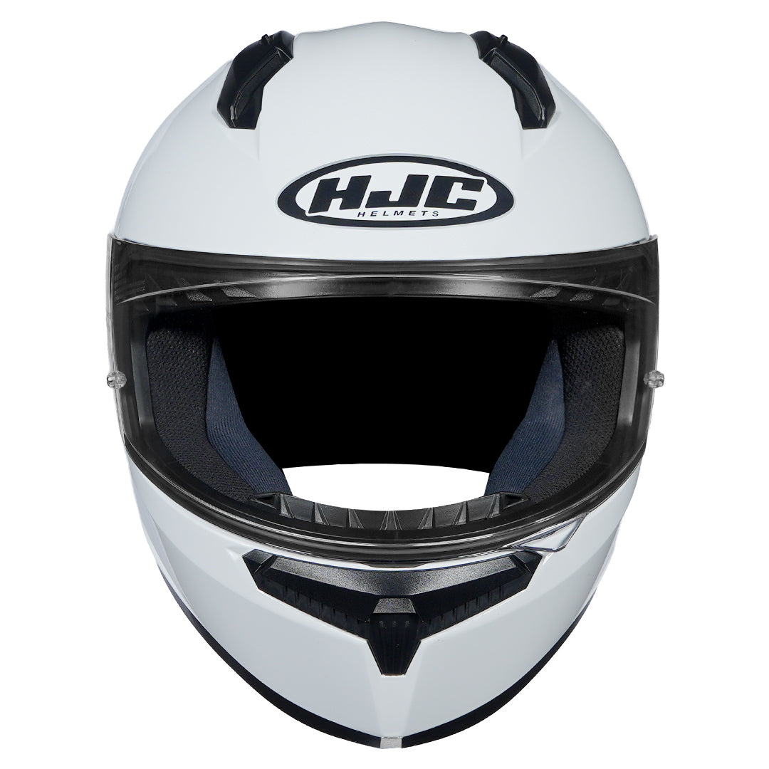 HJC C10 Solid White Helmet front