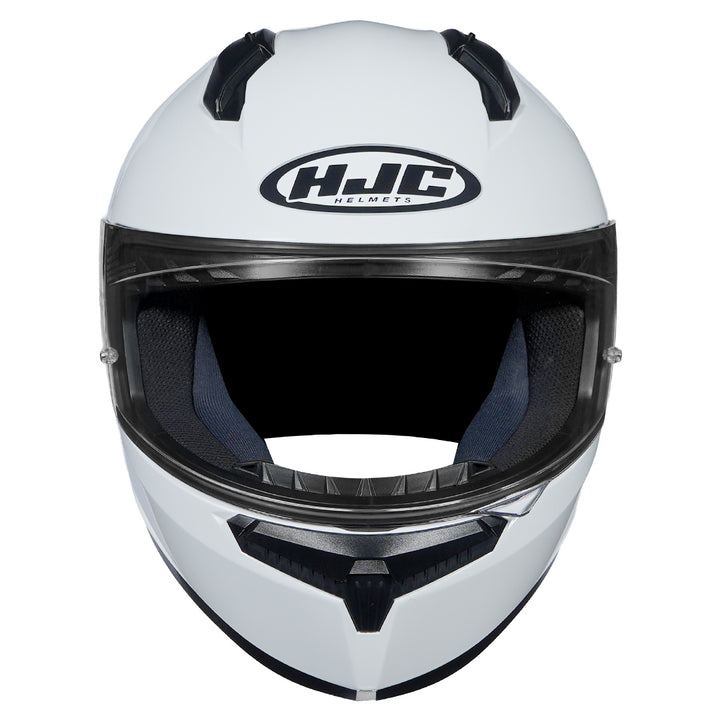HJC C10 Solid White Helmet front
