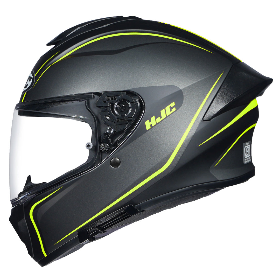 HJC C71 (C7X) Quez Helmet fluorescent yellow side