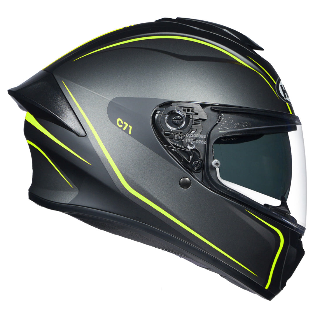 HJC C71 (C7X) Quez Helmet fluorescent yellow side