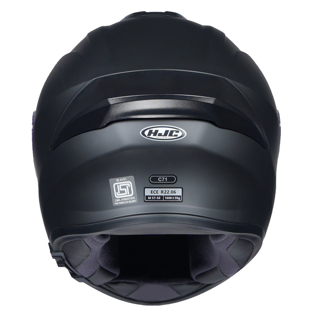 HJC C71 (C7X) Semi-Flat Black Helmet back