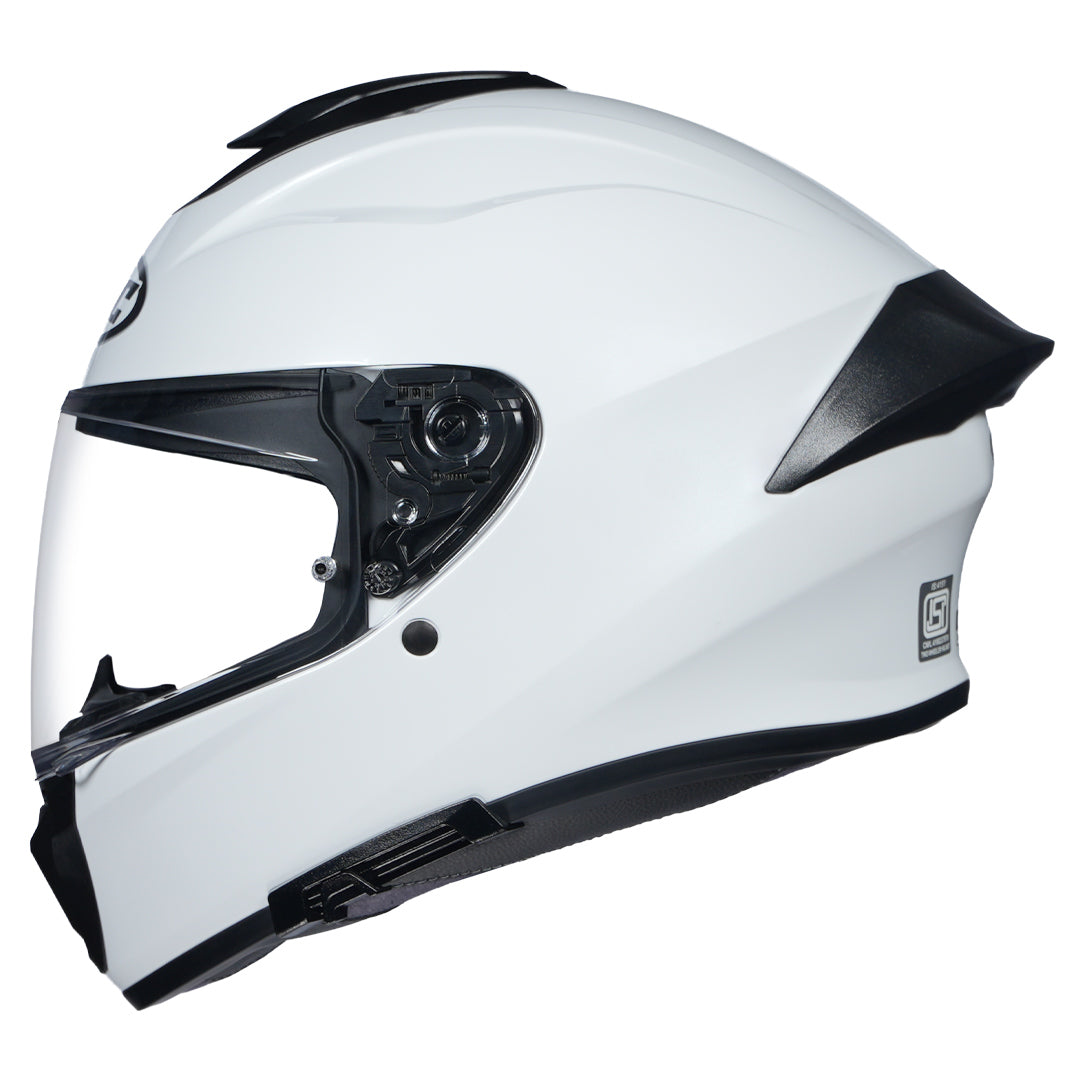 HJC C71 (C7X) Solid Pearl White Helmet side