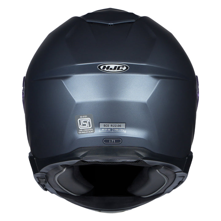HJC I71 Semi-Flat Anthracite Helmet back