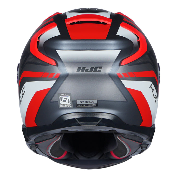 HJC F71 (F7X) Fes Helmet grey red back
