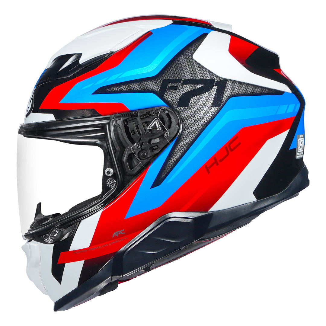 HJC F71 (F7X) Fes Helmet white blue red side