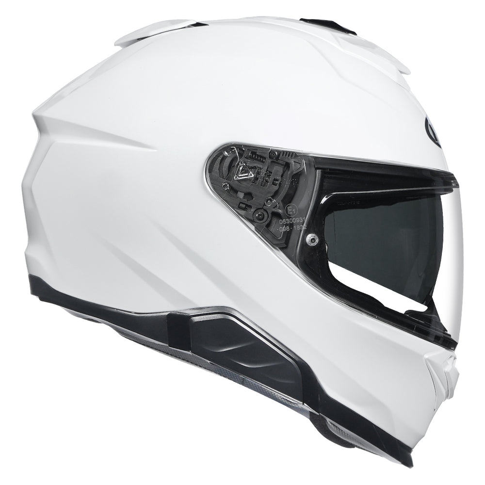 HJC I71 Solid Pearl White Helmet side