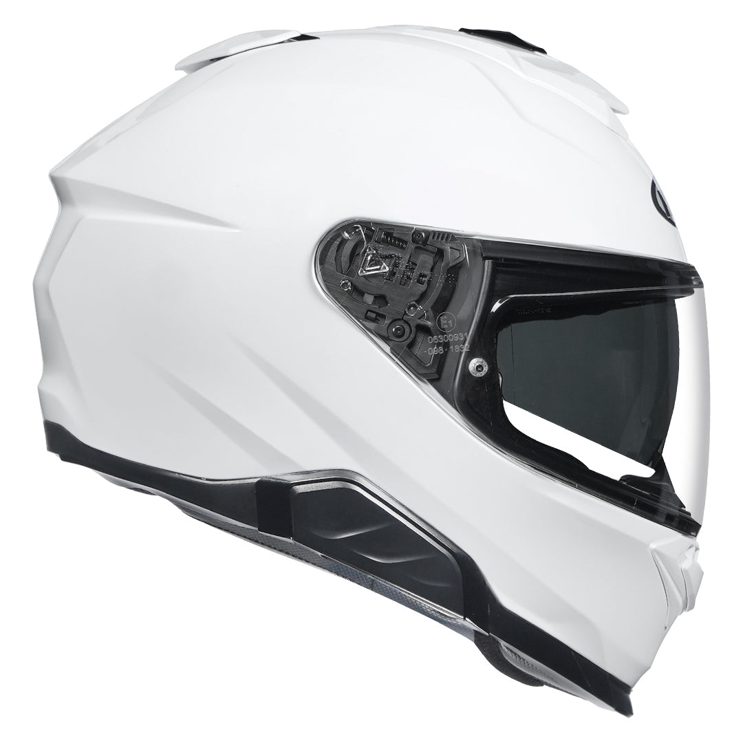 HJC I71 Solid Pearl White Helmet side
