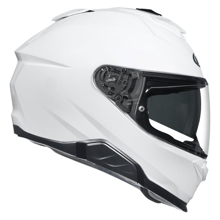 HJC I71 Solid Pearl White Helmet side