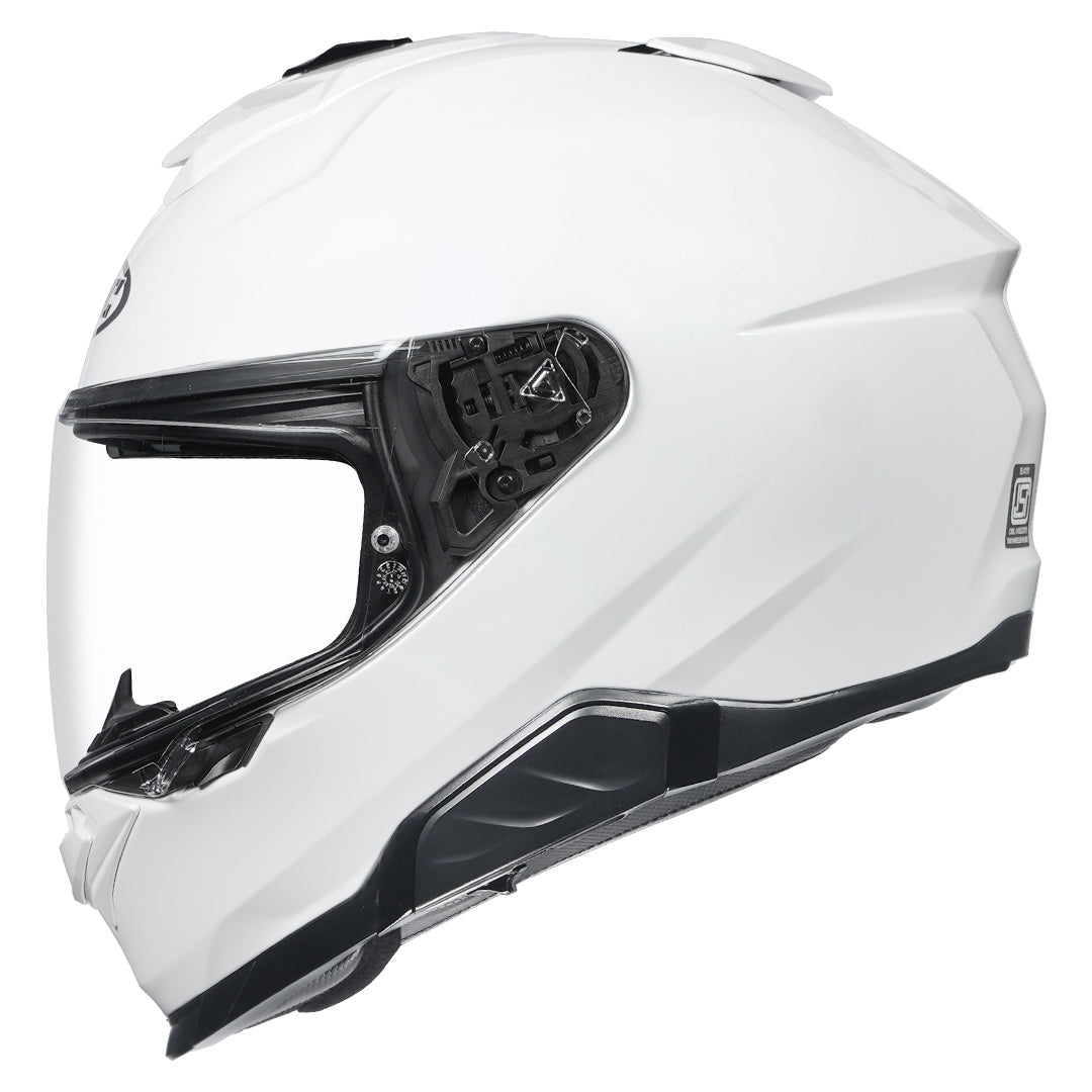 HJC I71 Solid Pearl White Helmet side