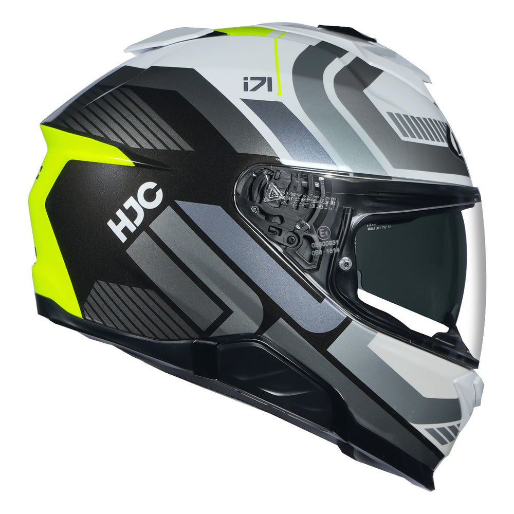 HJC I71 Viz Helmet fluorescent green side