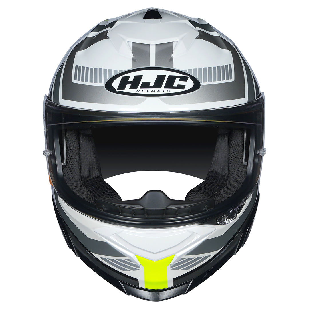 HJC I71 Viz Helmet fluorescent green front
