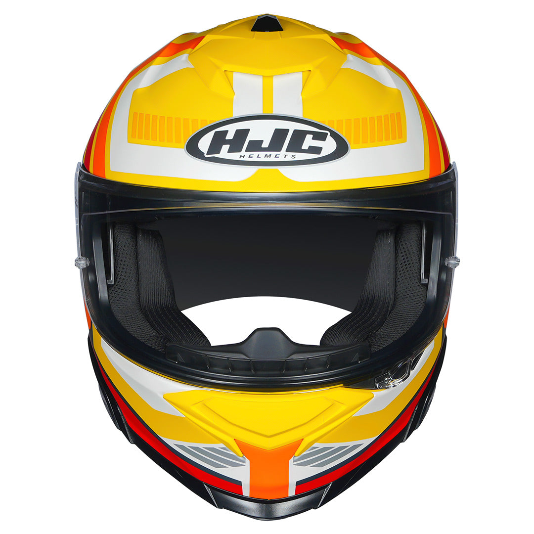 HJC I71 Viz Helmet yellow and red front