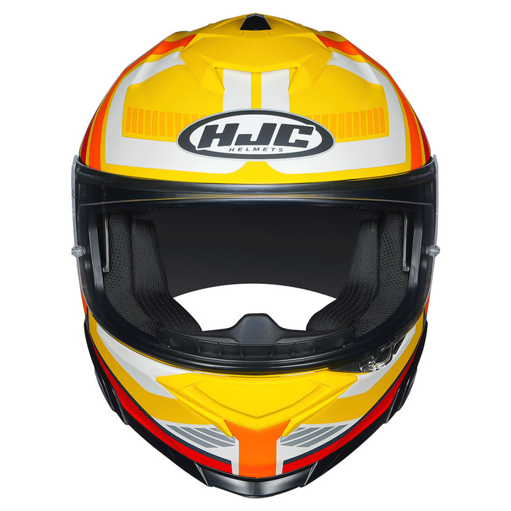 HJC I71 Viz Helmet yellow and red front