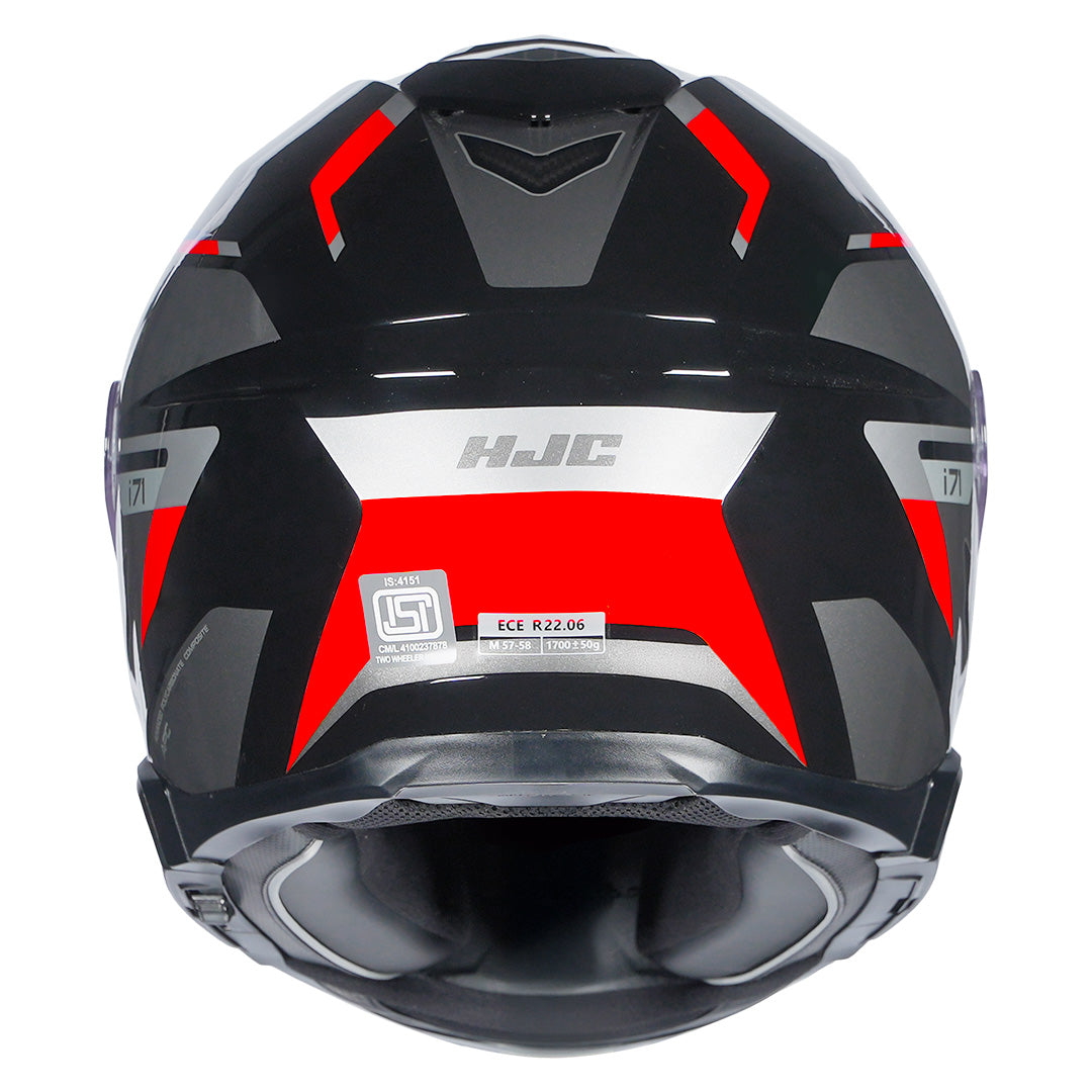 HJC I71 Zest Helmet red back
