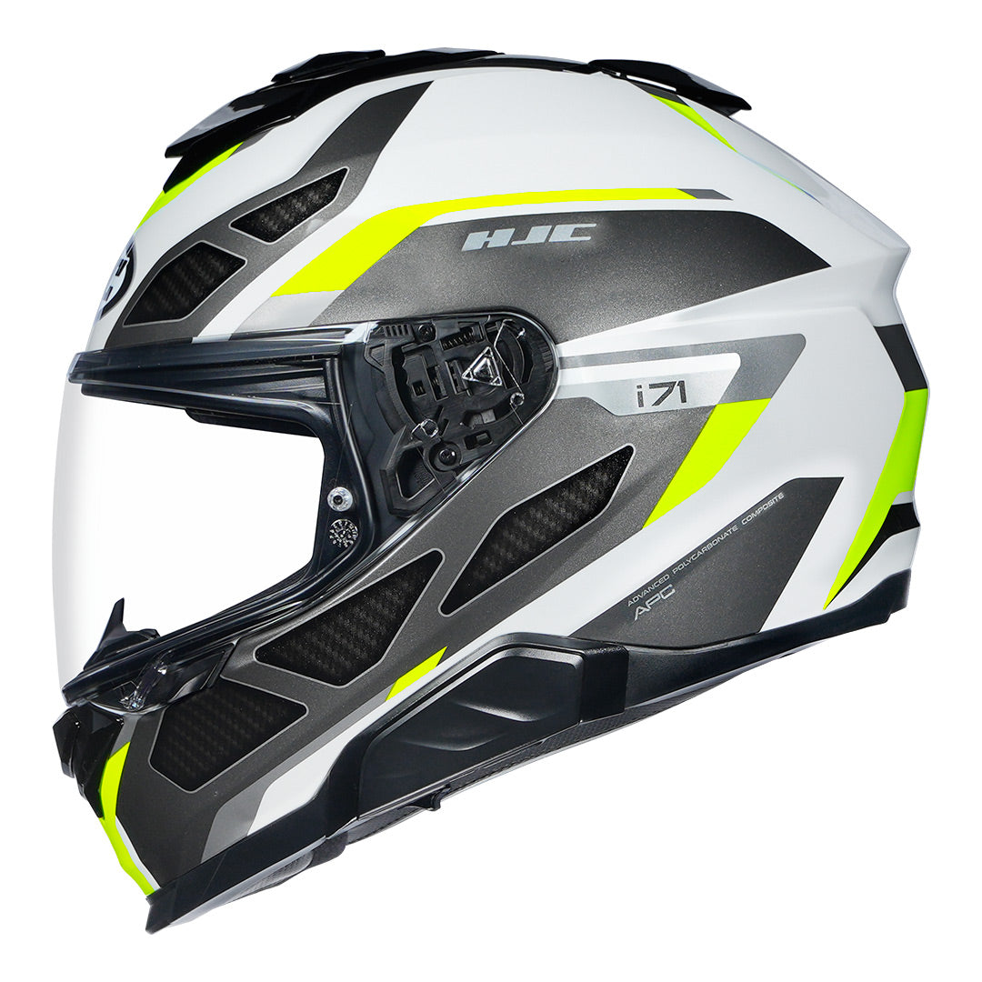 HJC I71 Zest Helmet fluorescent yellow side
