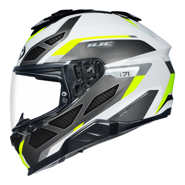 HJC I71 Zest Helmet fluorescent yellow side