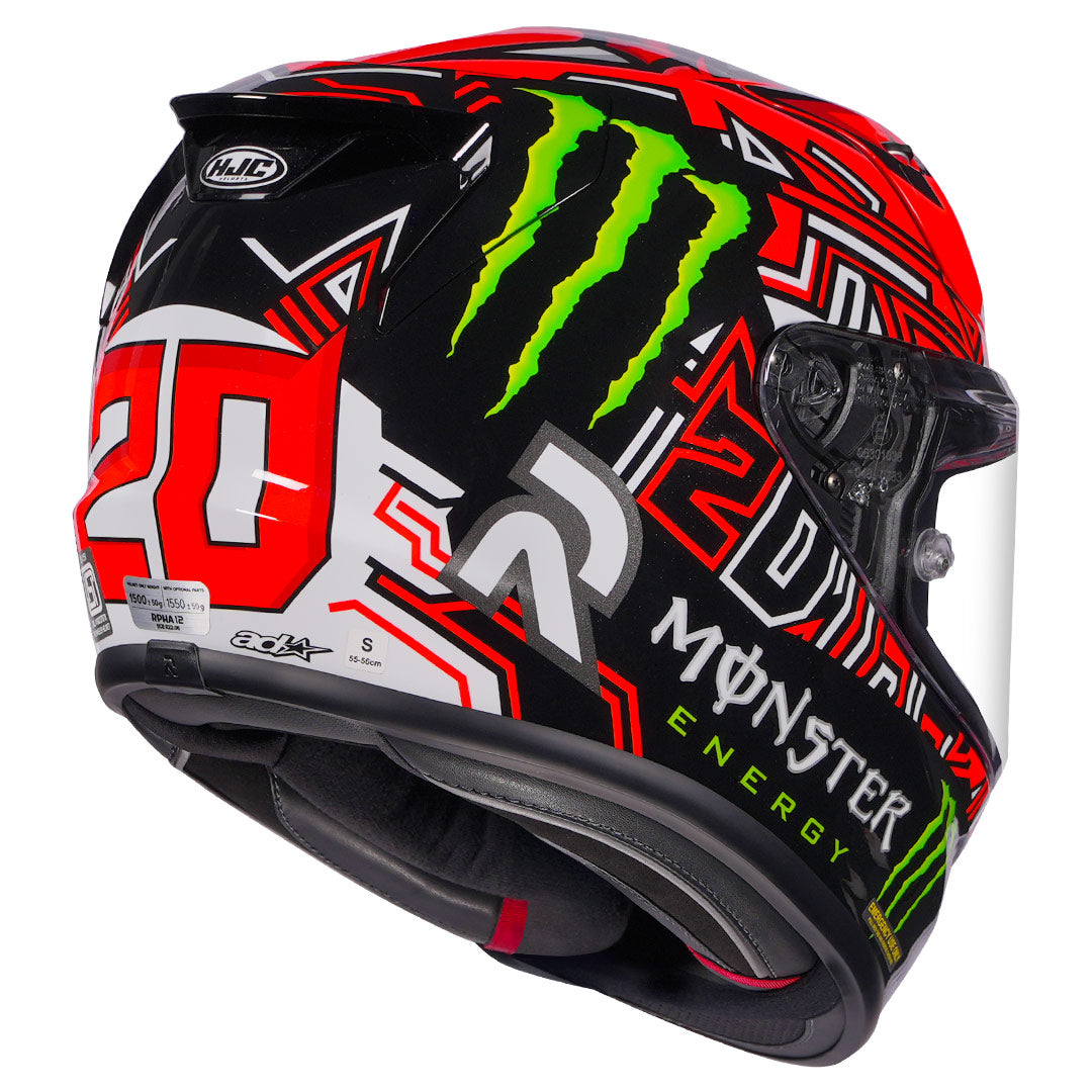 HJC RPHA 12 Quartararo Replica Helmet back