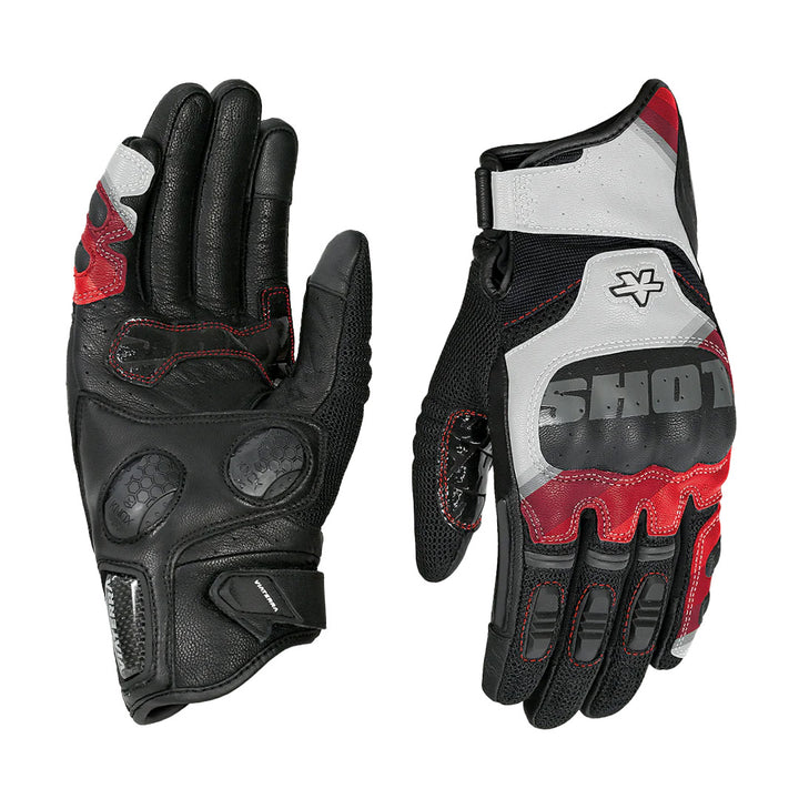Viaterra Holeshot Pro Semi Gauntlet Riding Gloves red
