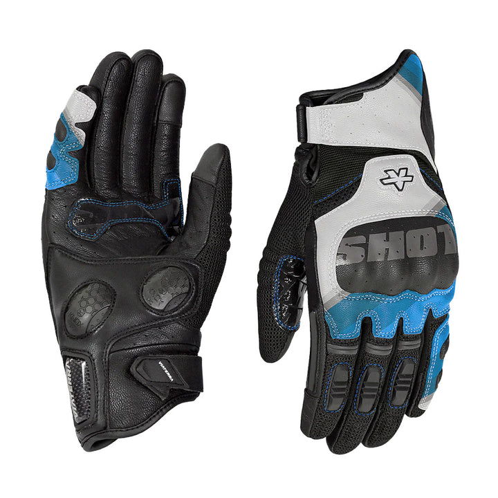 Viaterra Holeshot Pro Semi Gauntlet Riding Gloves blue