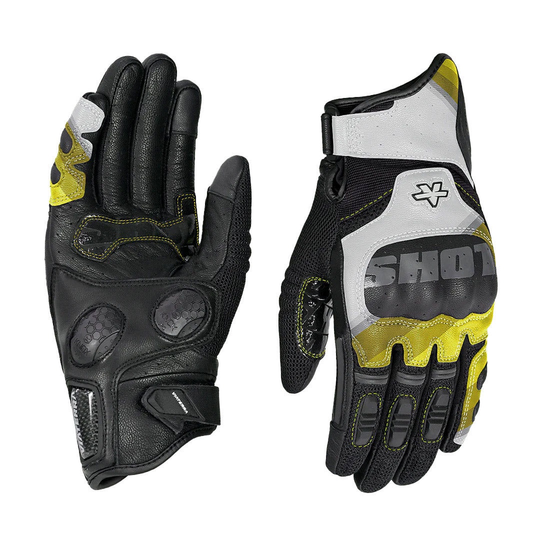 Viaterra Holeshot Pro Semi Gauntlet Riding Gloves yellow