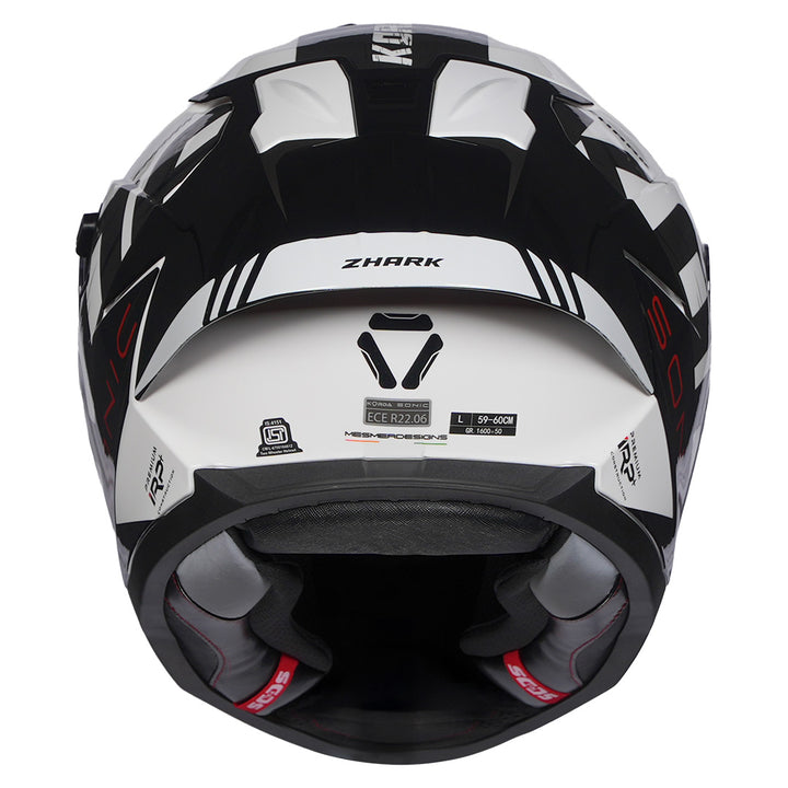 Korda Sonic Zhark Helmet white back