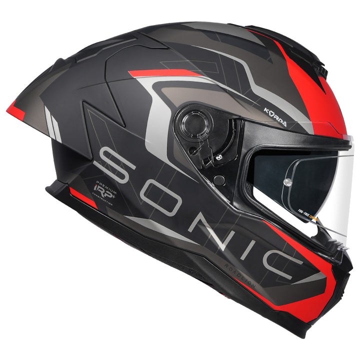 Korda Sonic Roadlion Helmet matt red side