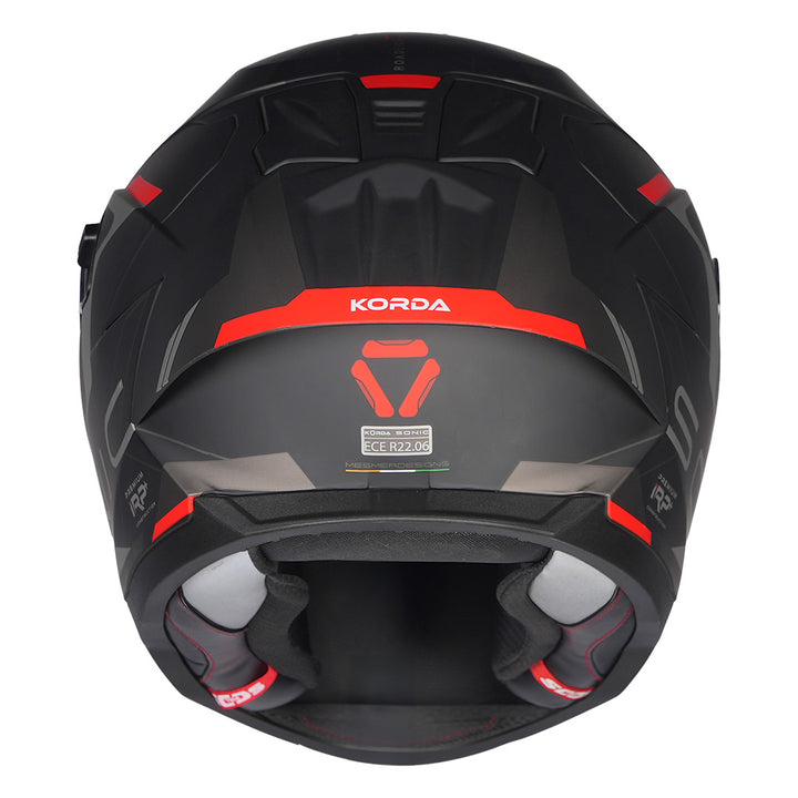 Korda Sonic Roadlion Helmet matt red back