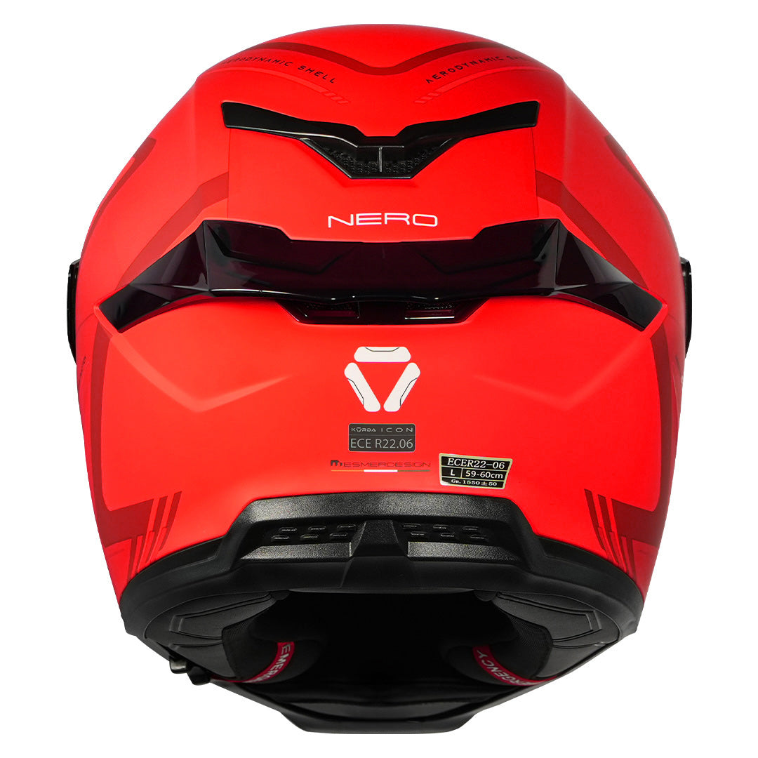 Korda Icon Nero Helmet matt red back