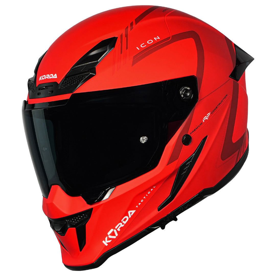 Korda Icon Nero Helmet matt red with smoke visor