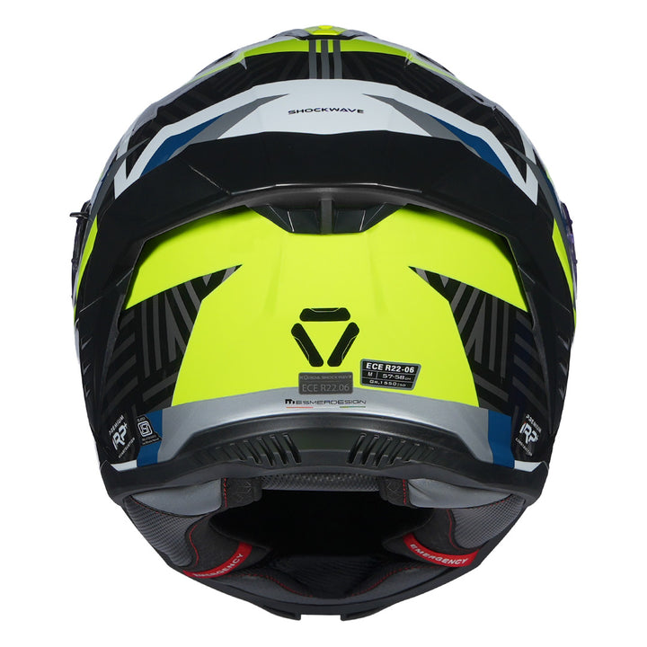 Korda Shockwave Chaos Helmet (Fluorescent Yellow) back