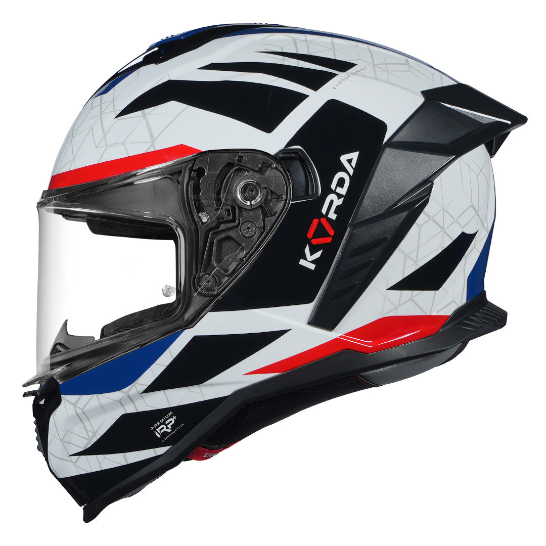 Korda Shockwave Evoque Helmet (White Blue) side