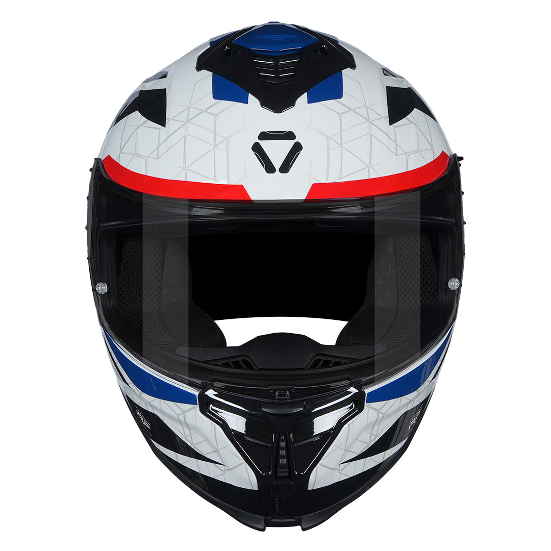 Korda Shockwave Evoque Helmet (White Blue) front