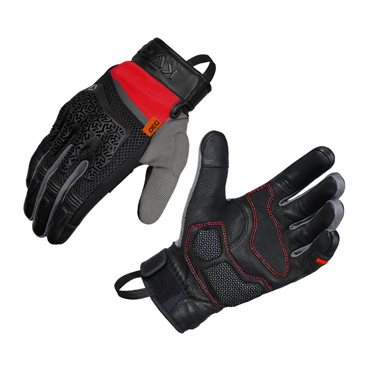 Korda Adventure Riding Gloves With D3O red