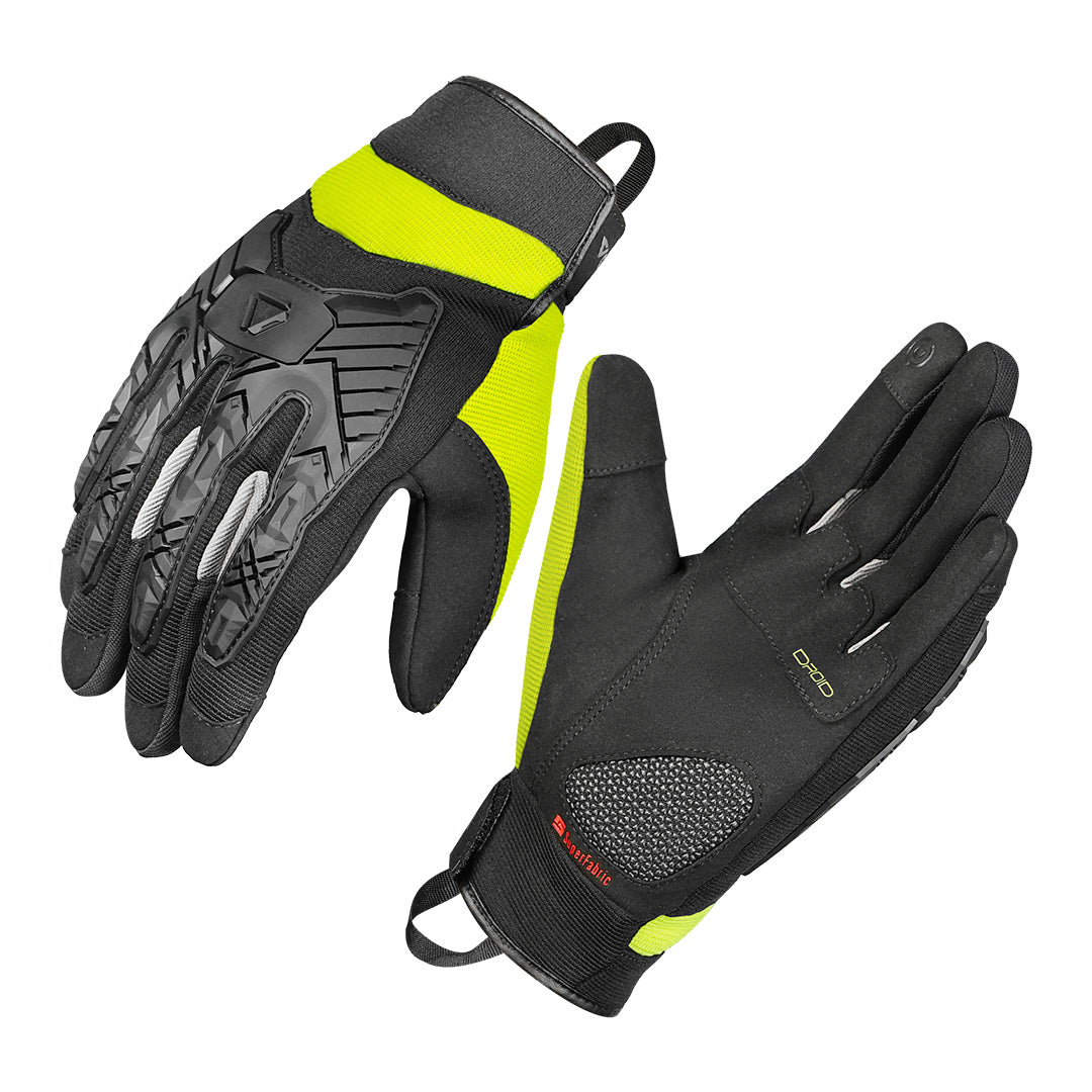 Korda Droid Riding Gloves fluorescent yellow