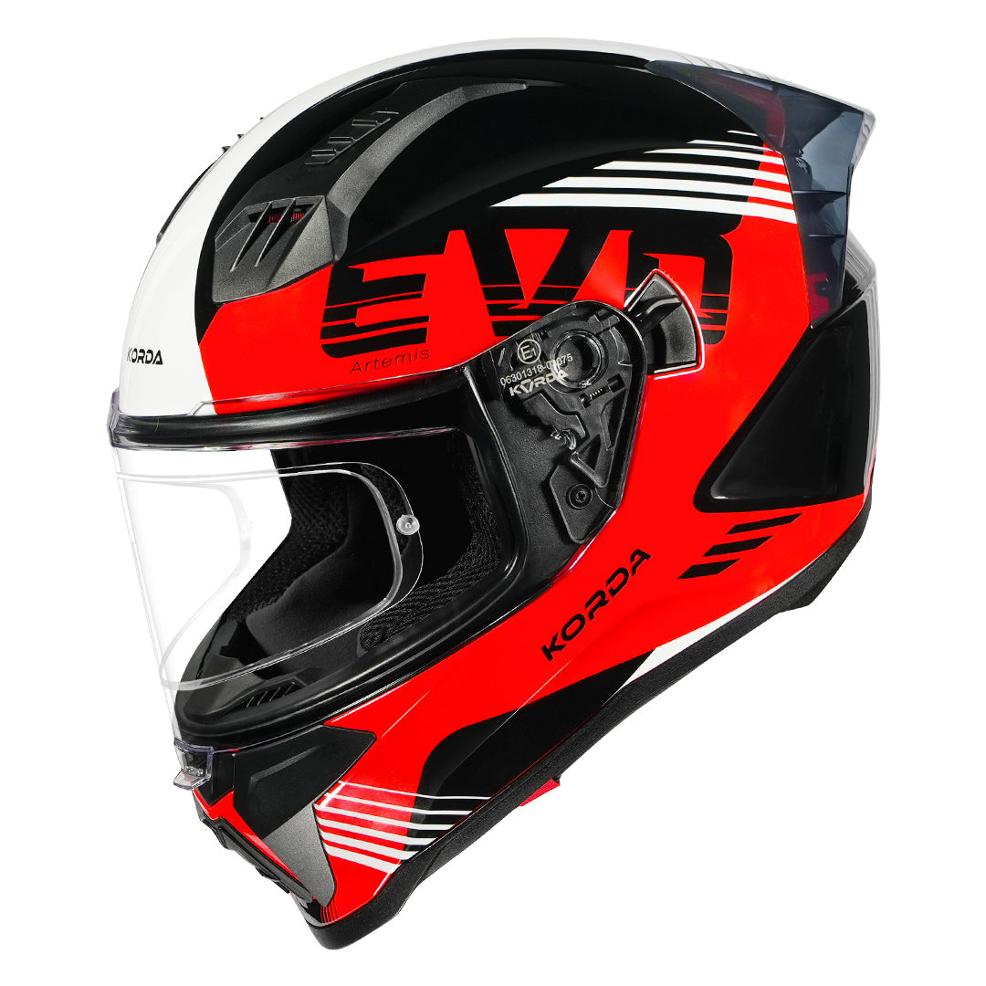Korda Evo Artemis Helmet black red with clear visor