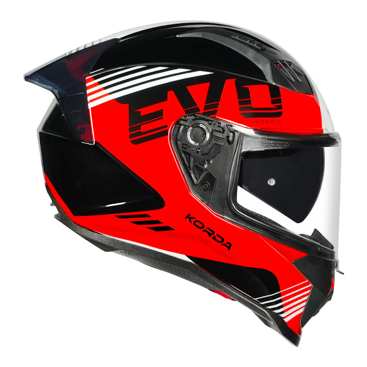 Korda Evo Artemis Helmet black red side