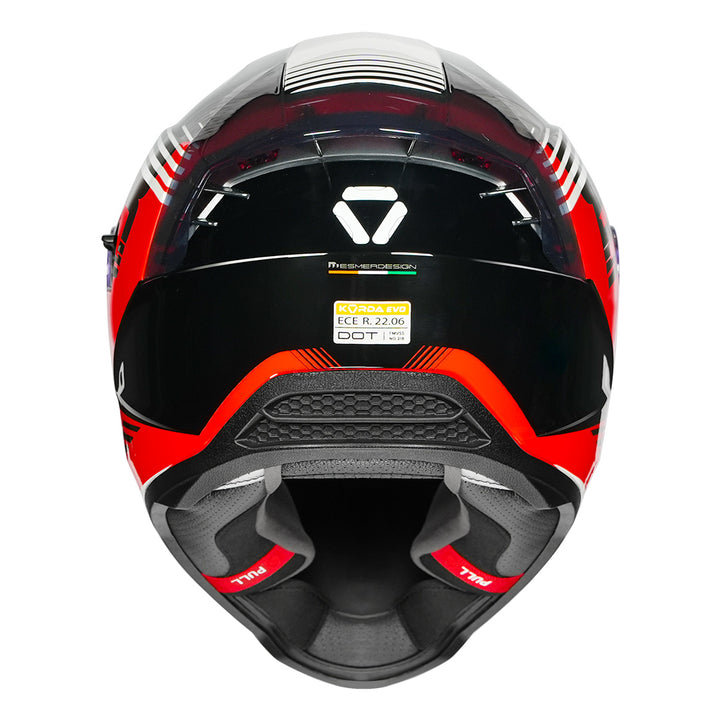 Korda Evo Artemis Helmet black red back