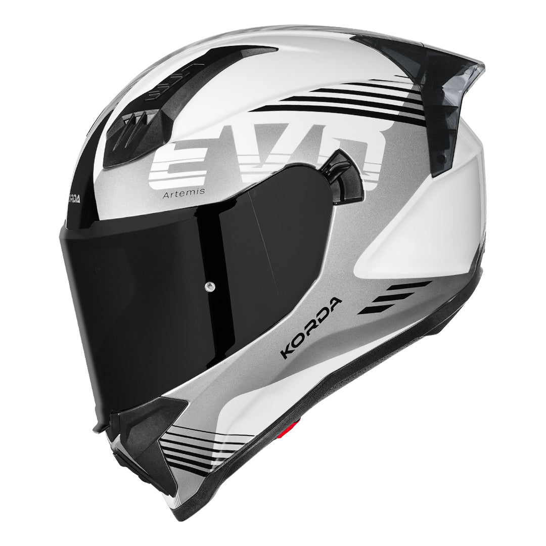 Korda Evo Artemis Helmet white grey with smoke visor