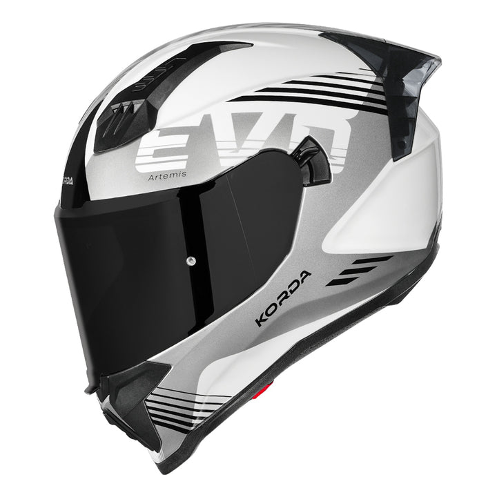 Korda Evo Artemis Helmet white grey with smoke visor