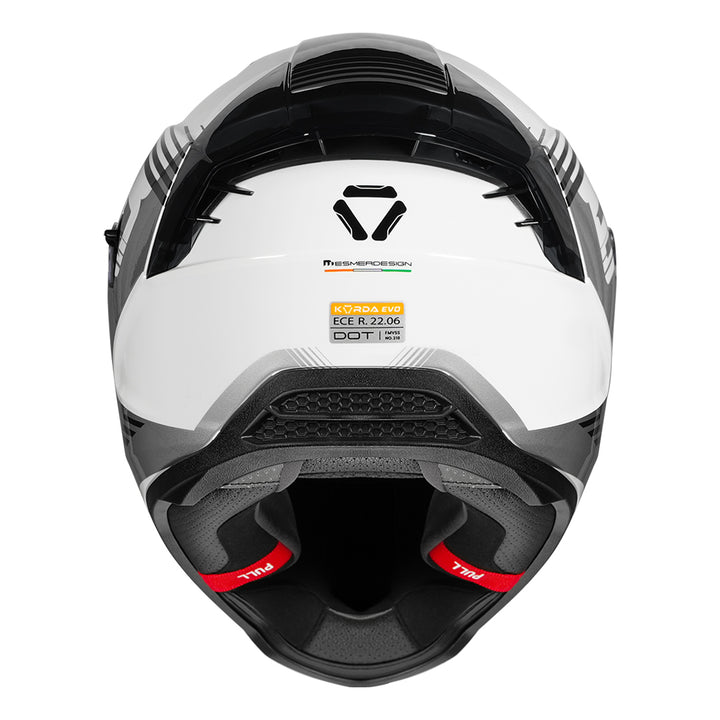 Korda Evo Artemis Helmet white grey back