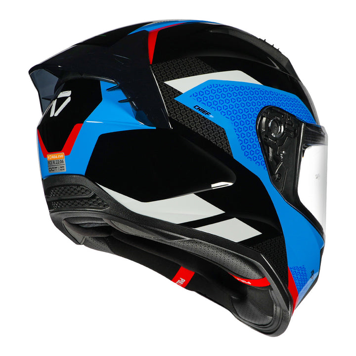 Korda Evo Chief Helmet black blue back with clear visor