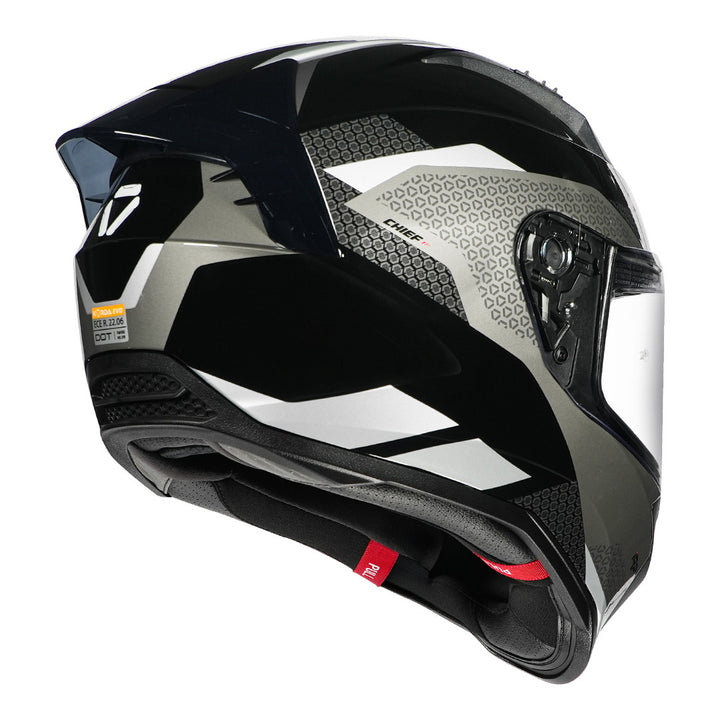 Korda Evo Chief Helmet black grey back with clear visor