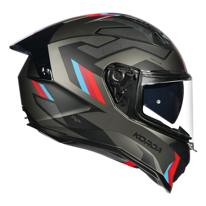 Korda Evo Orcus Helmet matt grey blue and red side