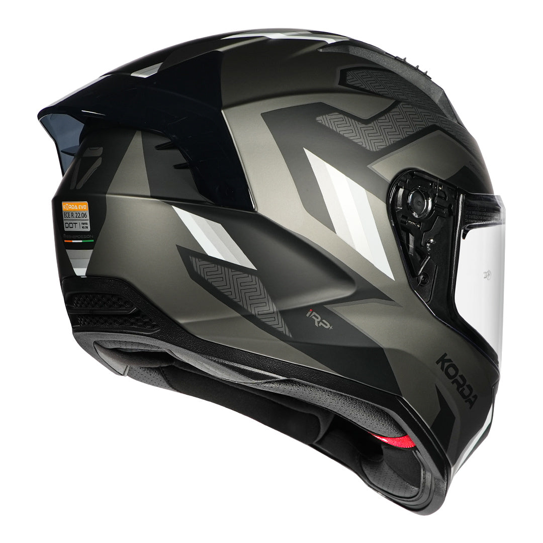 Korda Evo Orcus Helmet matt grey back with clear visor
