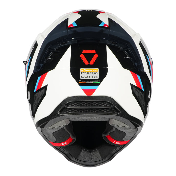 Korda Evo Orcus Helmet white blue red back