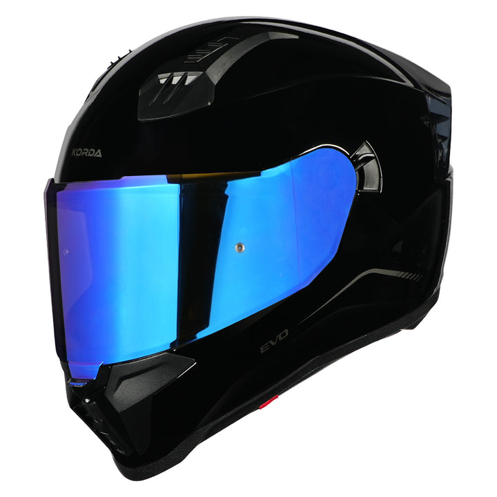 Korda Evo Solid Gloss Black Helmet with revo visor