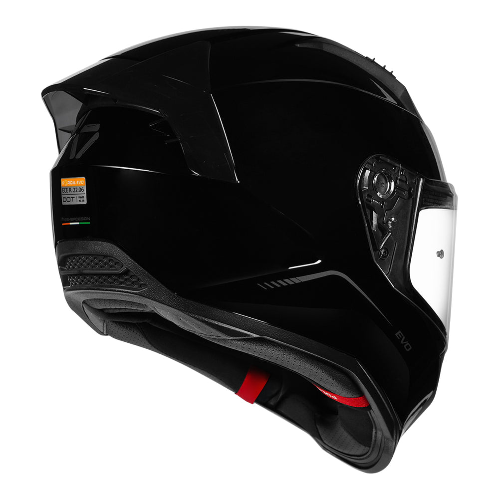 Korda Evo Solid Gloss Black Helmet back