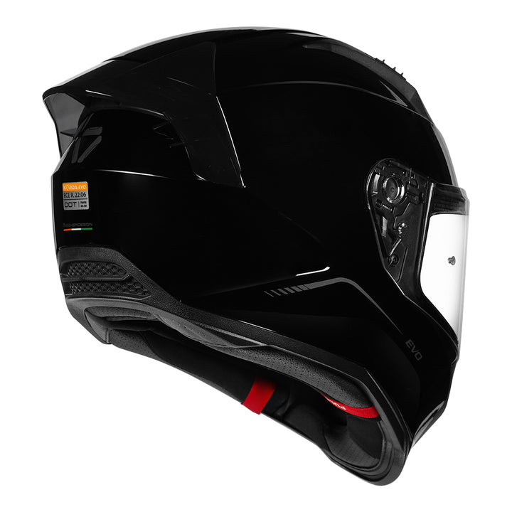 Korda Evo Solid Gloss Black Helmet back