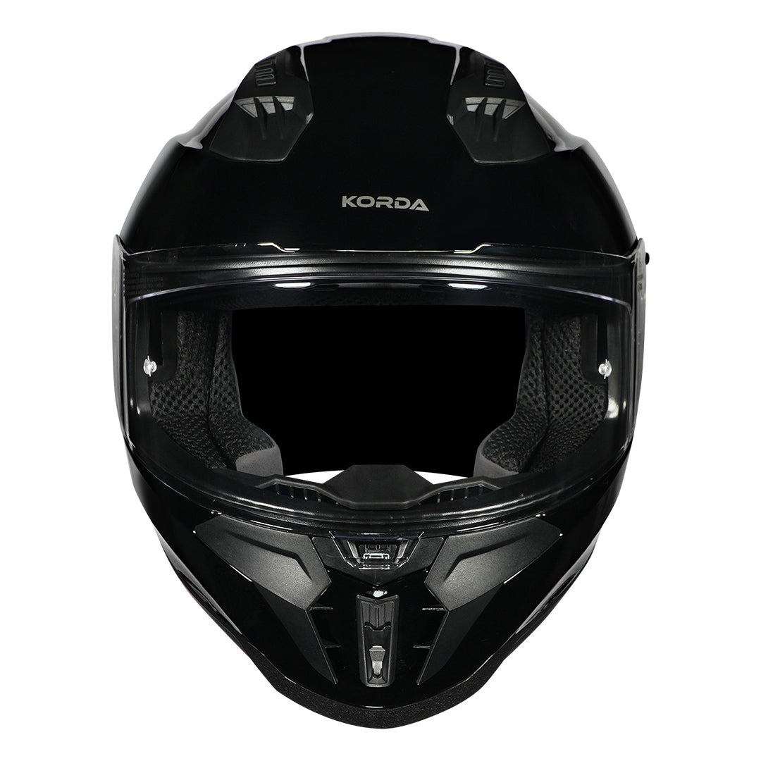 Korda Evo Solid Gloss Black Helmet front